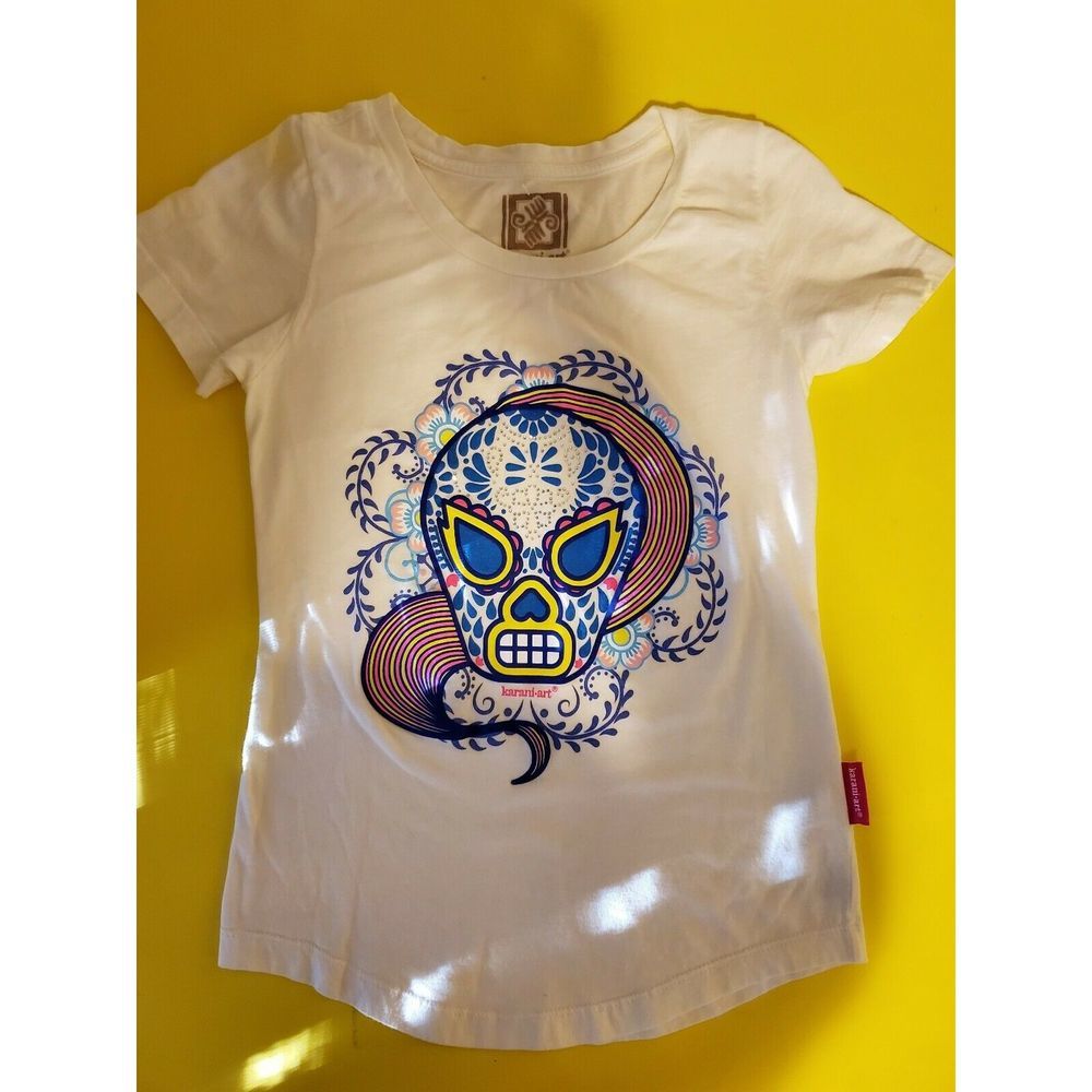 COPY - Karani art Girls T shirt skull sz M